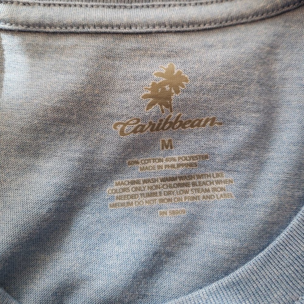 Caribbean Lt. Blue Beach T-Shirt - Picture 5 of 6